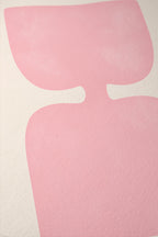 Pink Abstract Art Print, Minimalist Shape Poster, Soft Modern Wall Decor