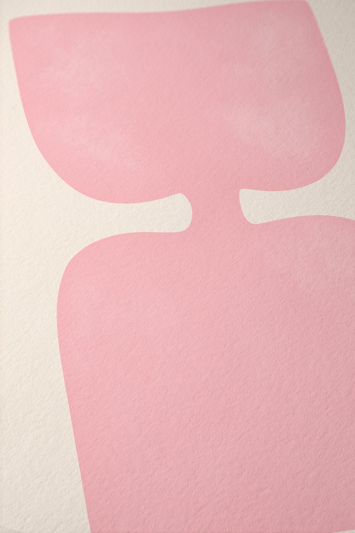 Pink Abstract Art Print, Minimalist Shape Poster, Soft Modern Wall Decor