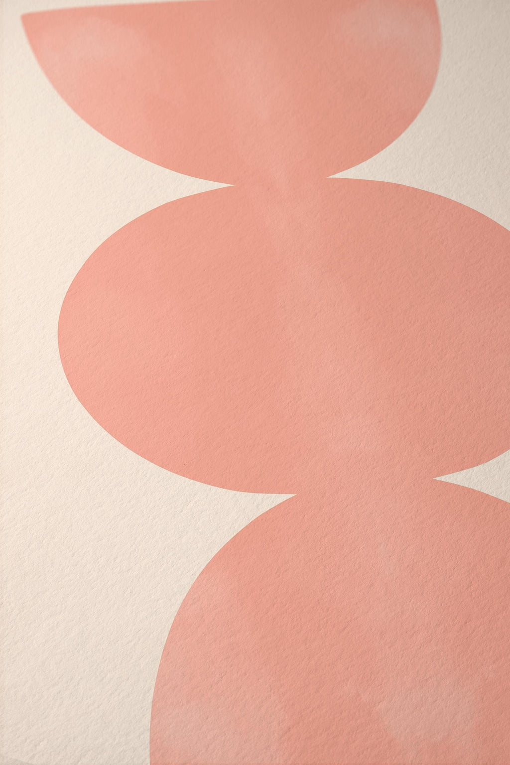 Peach Wall Art Print, Minimalist Geometric Abstract, Soft Modern Decor