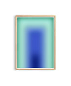 Blue Green Wall Art Print, Aqua Gradient Abstract Poster, Modern Room Decor