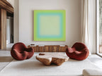 Neon Green Gradient Wall Art, Bright Abstract Print, Modern Color Decor