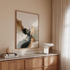 Neutral Abstract Art Print, Earth Tone Alcohol Ink Poster, Modern Decor