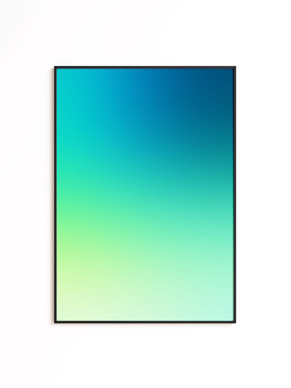 Blue Green Gradient Poster, Minimalist Abstract Print, Modern Color Field Wall Art
