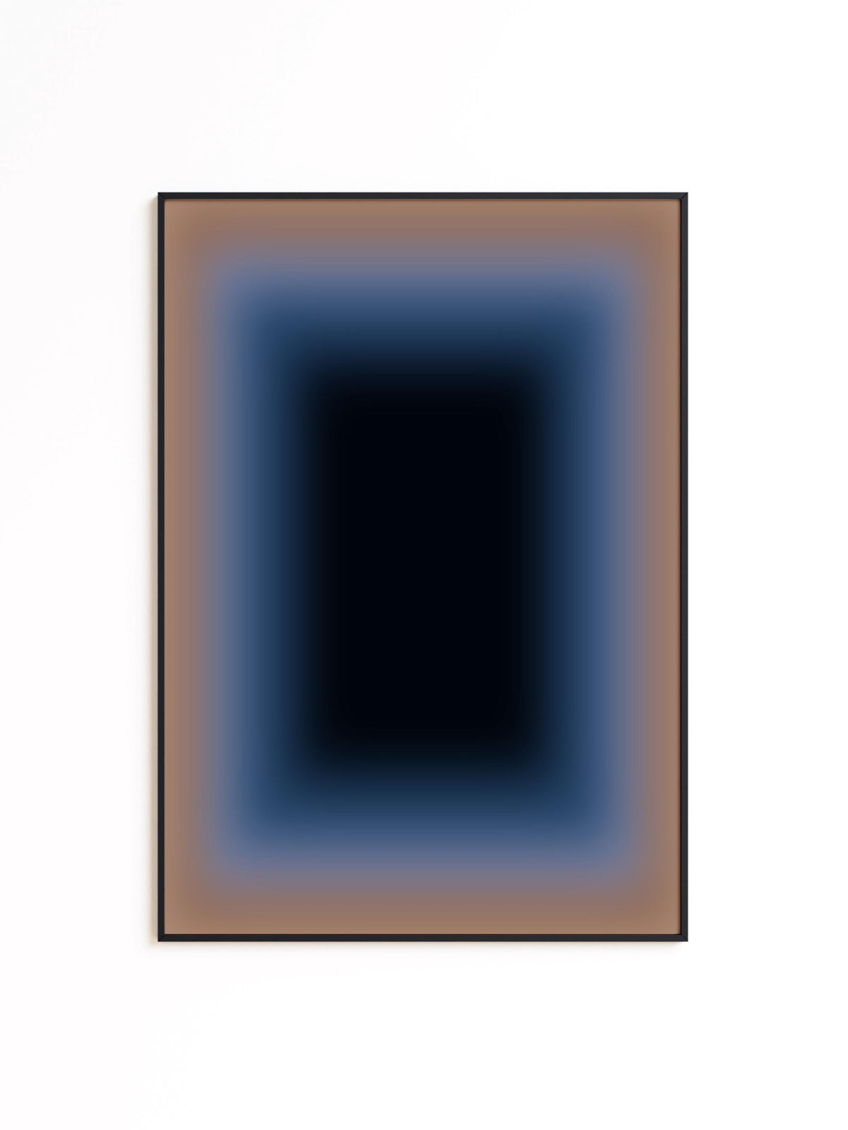 Moody Abstract Art Print, Taupe Blue Gradient, Minimal Modern Wall Decor