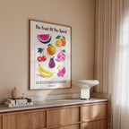 Fruit of the Spirit Wall Art Print, Galatians 5:22-23 Poster, Christian Fruit Decor