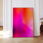 Neon Purple Gradient Wall Art Printable, Vaporwave Aesthetic Poster, Bold Abstract Modern Decor, Glow Effect