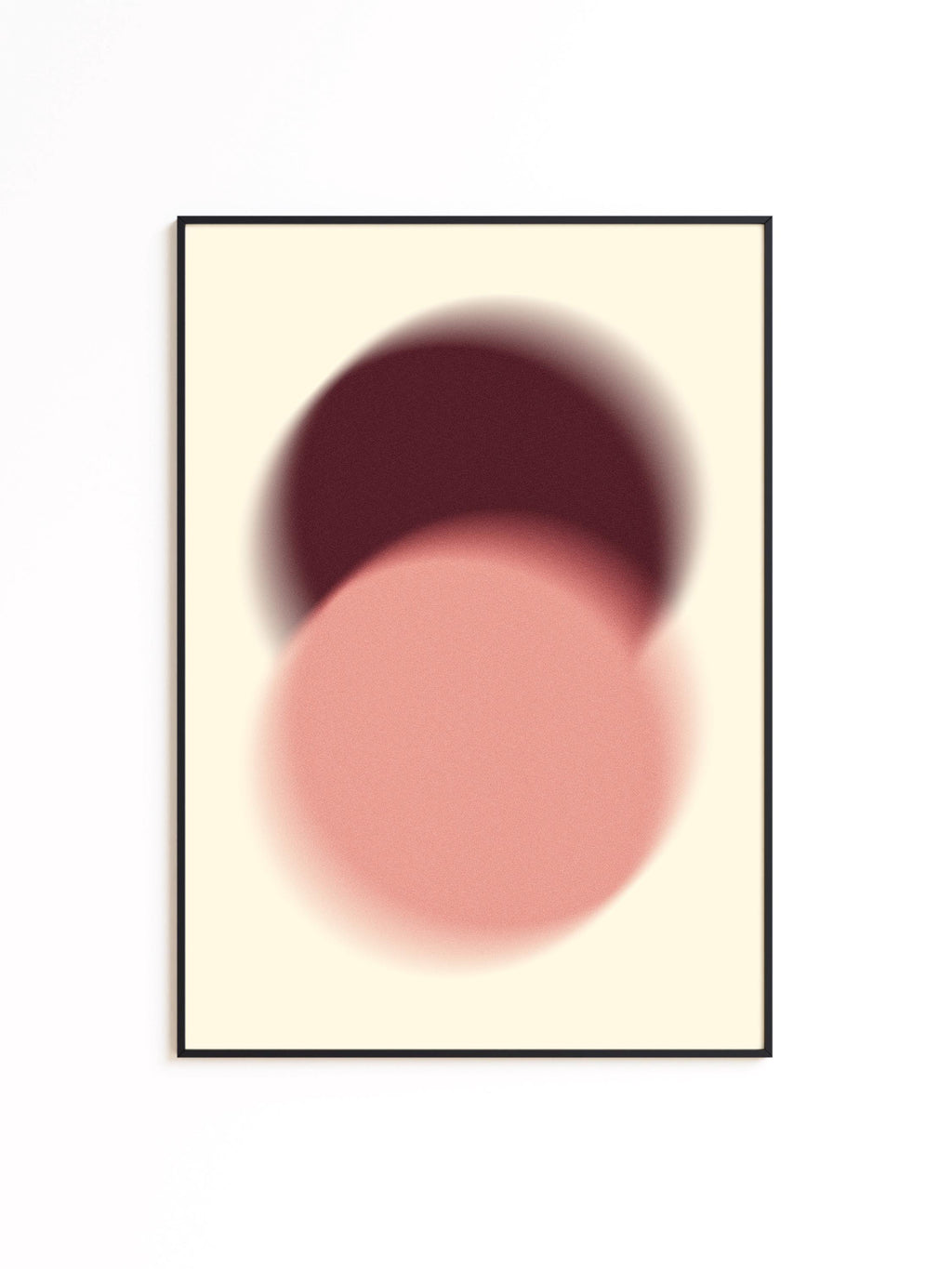 Blush Pink Brown Abstract Art Print, Soft Gradient Minimal Wall Decor