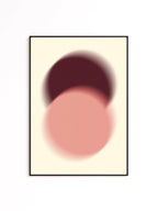 Blush Pink Brown Abstract Art Print, Soft Gradient Minimal Wall Decor