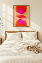 Pink Orange Gradient Abstract Print – Geometric Wall Art