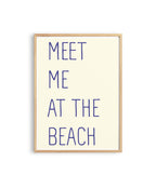 Meet me at the beach poster, Beach Quote Print, Meet Me at the Beach Poster, Minimal Coastal Decor