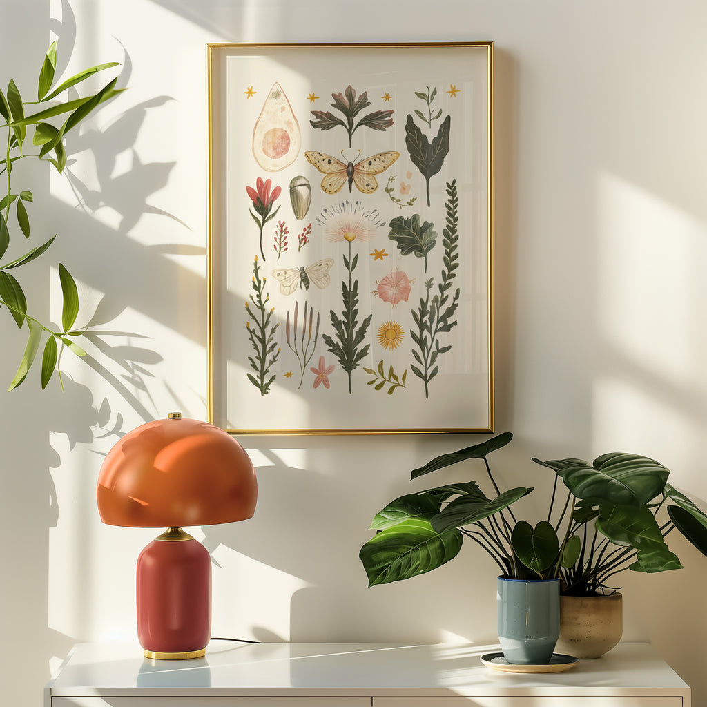 Moths & Wild Botanicals – Vintage Nature Art Print - And A Little More