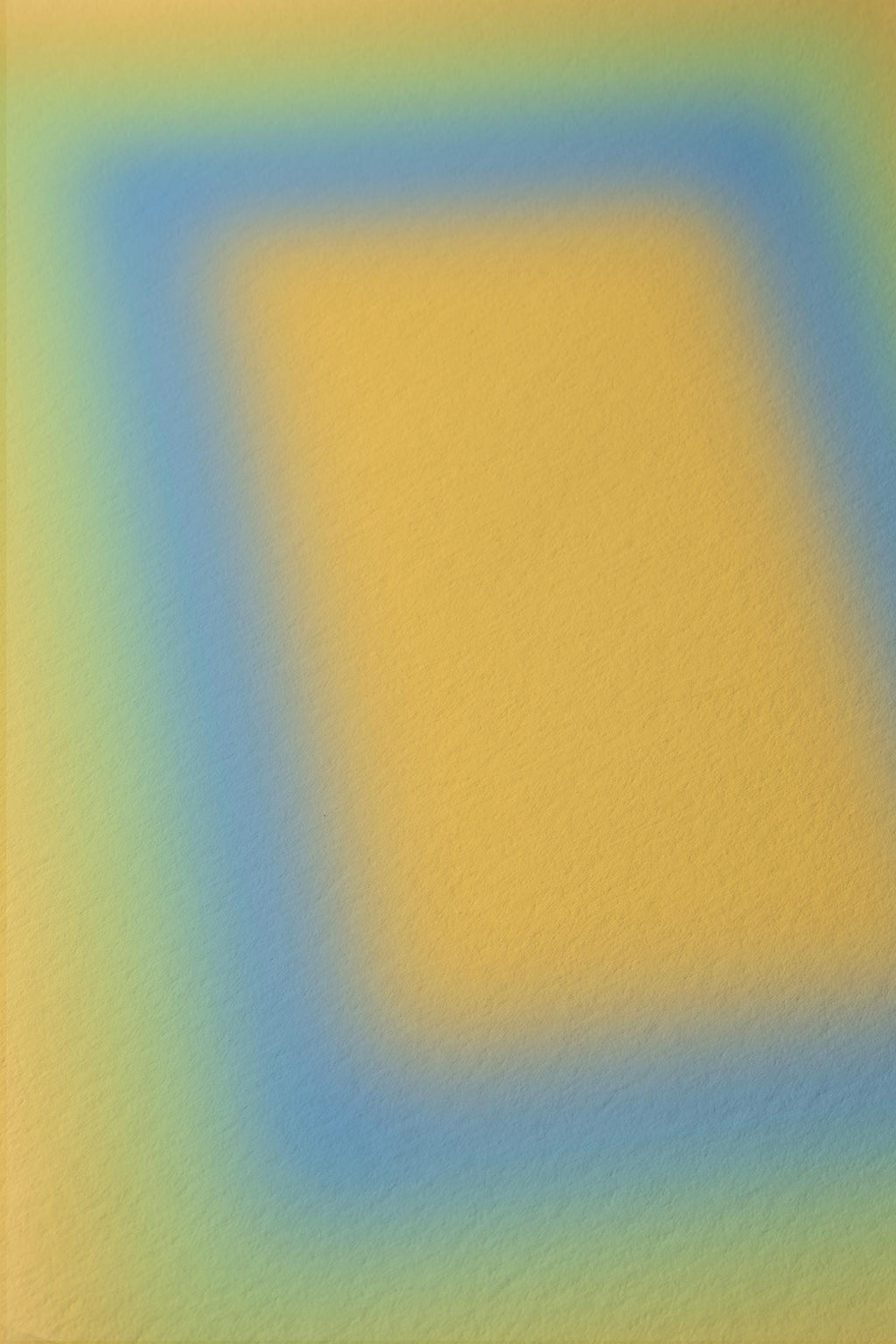 Yellow Gradient Art Print, Blue Green Abstract Poster, Soft Modern Wall Decor
