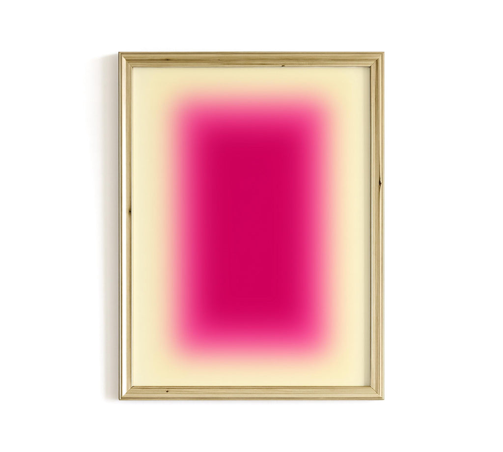 Pink Gradient Abstract Art Print, Warm Minimal Ombre Poster (Digital Download)