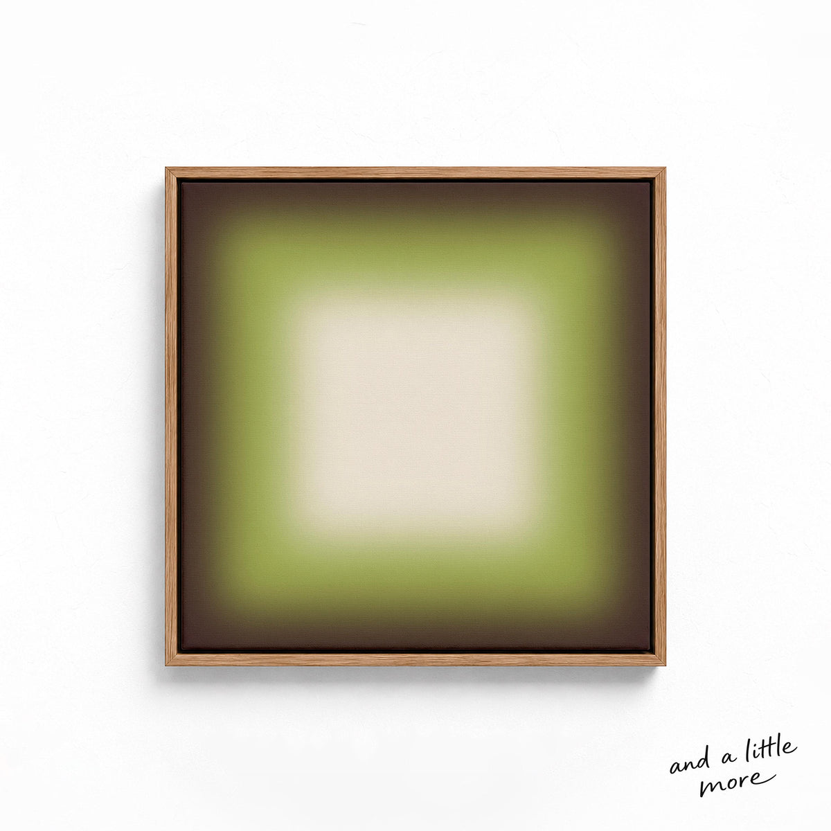 Avocado Green Wall Art, Minimalist Gradient Print, Earthy Framed Wall Art, Square Canvas Print