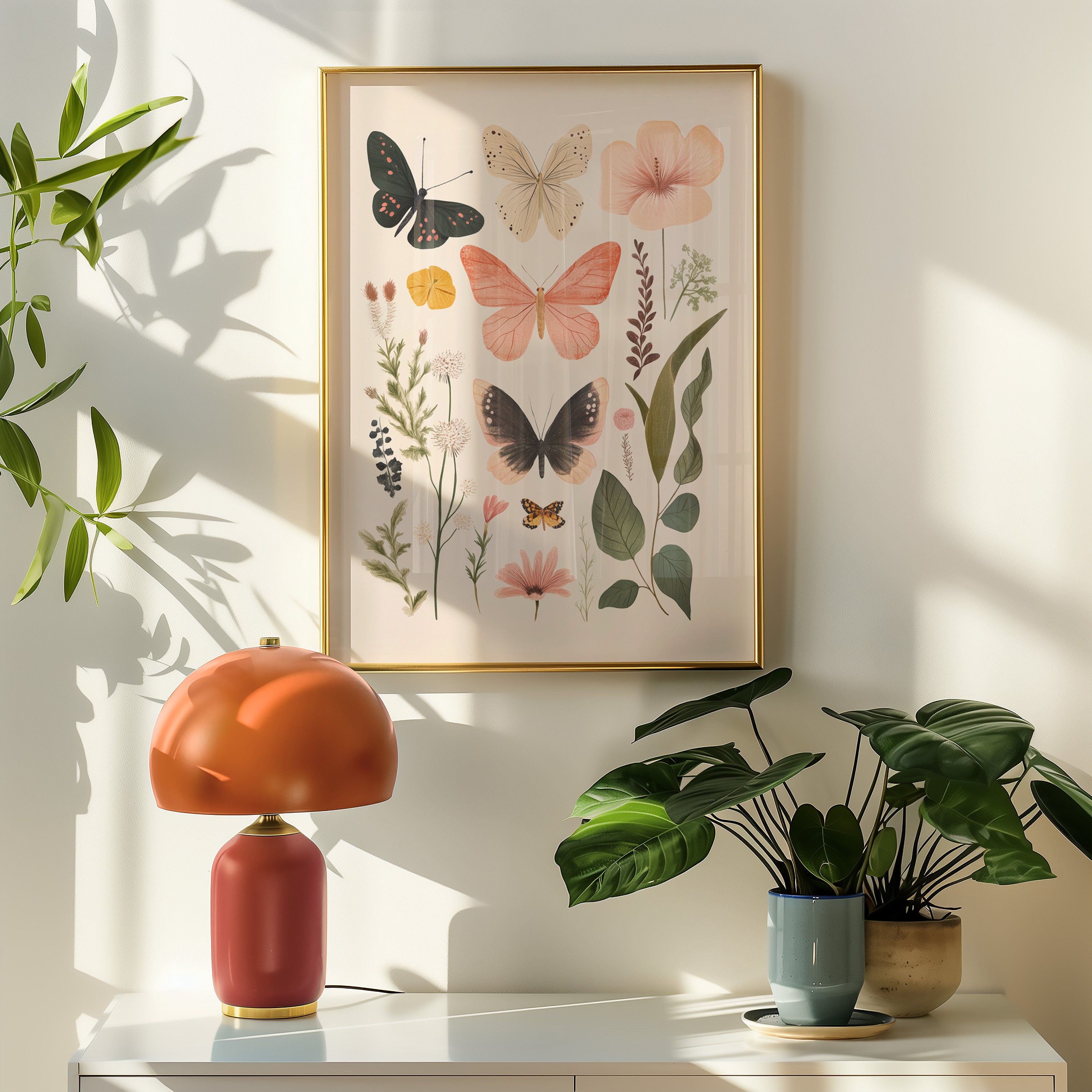 Butterflies & Blooms – Whimsical Nature Print - And A Little More