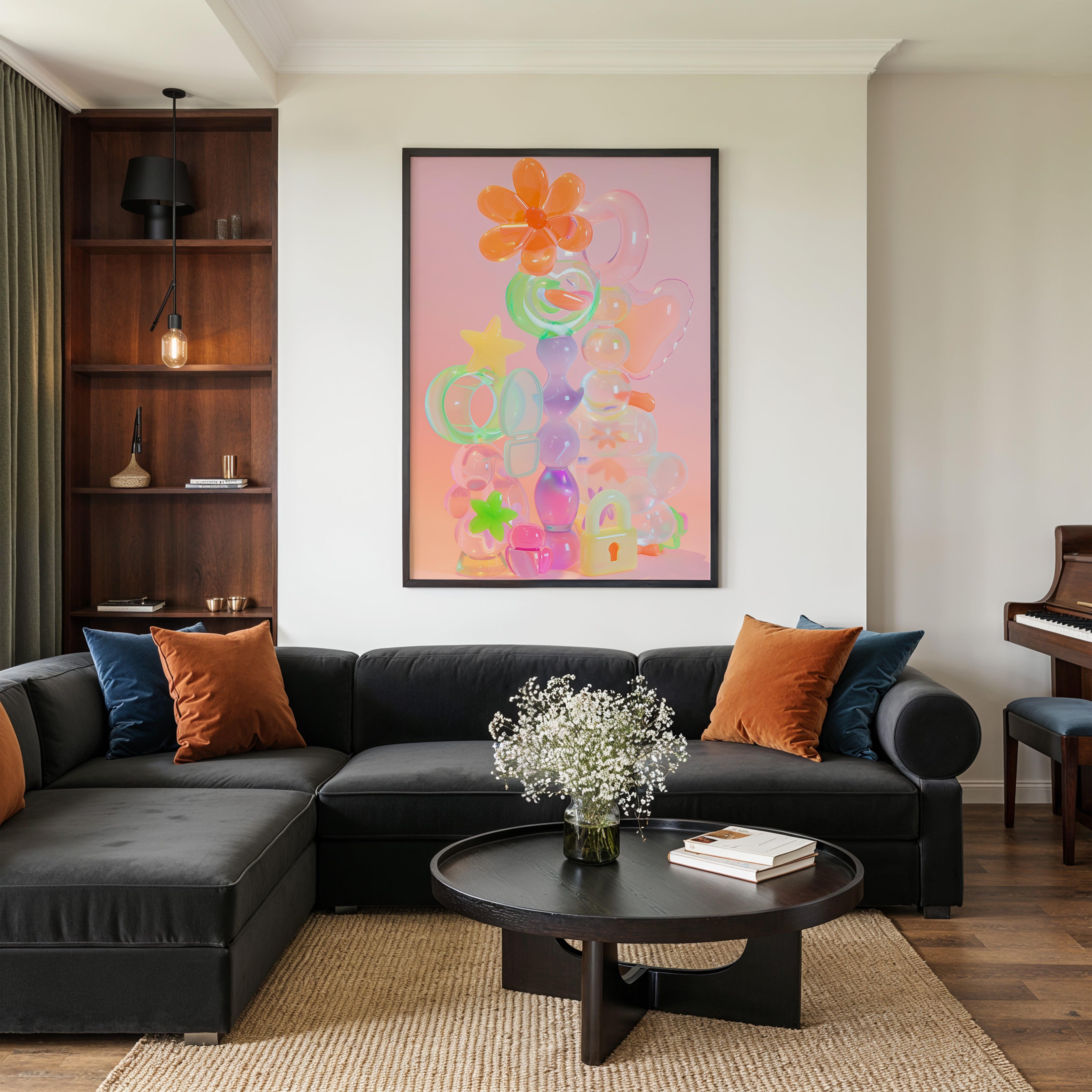 Playful Pastel Glass Shapes Abstract Artwork - And A Little More