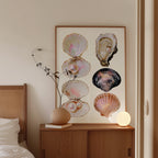 Seashell Wall Art Print, Oyster Pearl Poster, Coastal Beach Decor