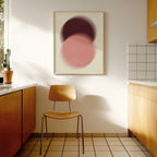 Blush Pink Brown Abstract Art Print, Soft Gradient Minimal Wall Decor