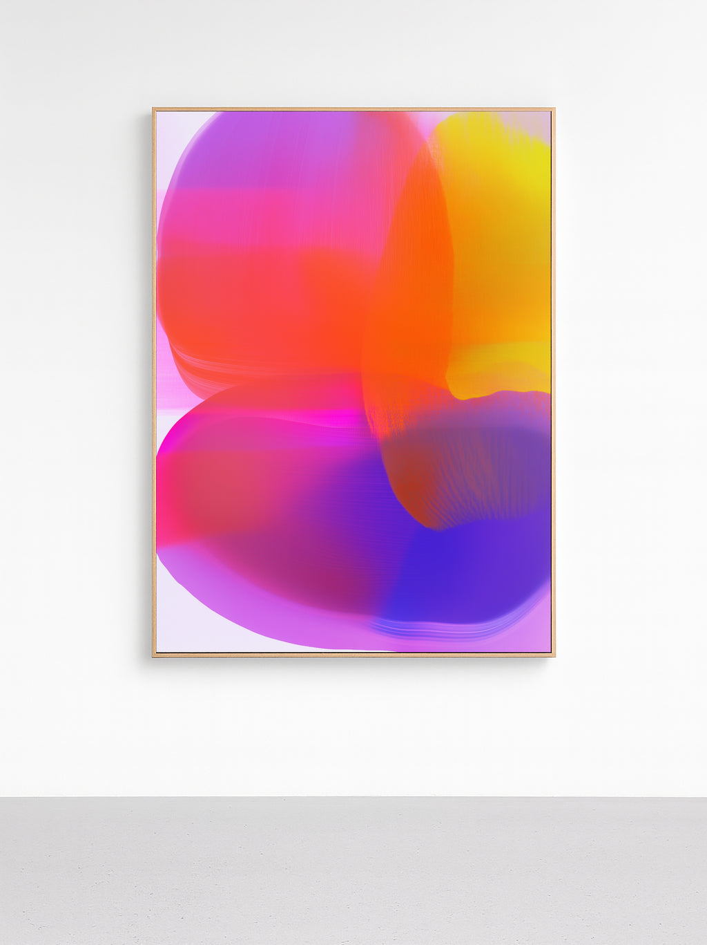 Neon Orchid Fields - Framed Canvas - And A Little More