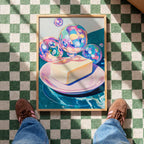 Butter Wall Art Print, Whimsical Food Poster, Colorful Kitchen Decor