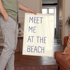 Meet me at the beach poster, Beach Quote Print, Meet Me at the Beach Poster, Minimal Coastal Decor