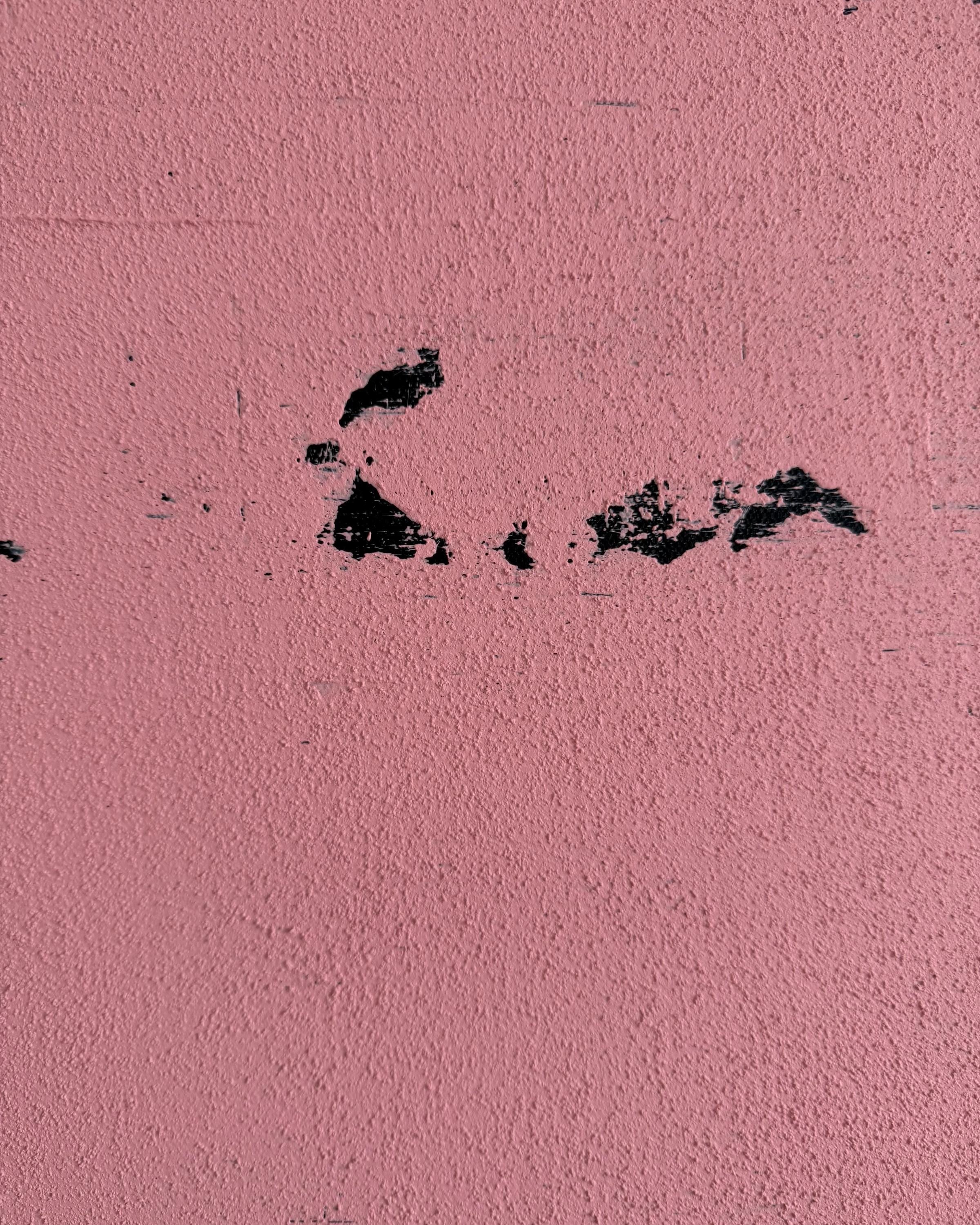Original Abstract Painting, Pink Black Color Block Art, Gold Accent Canvas