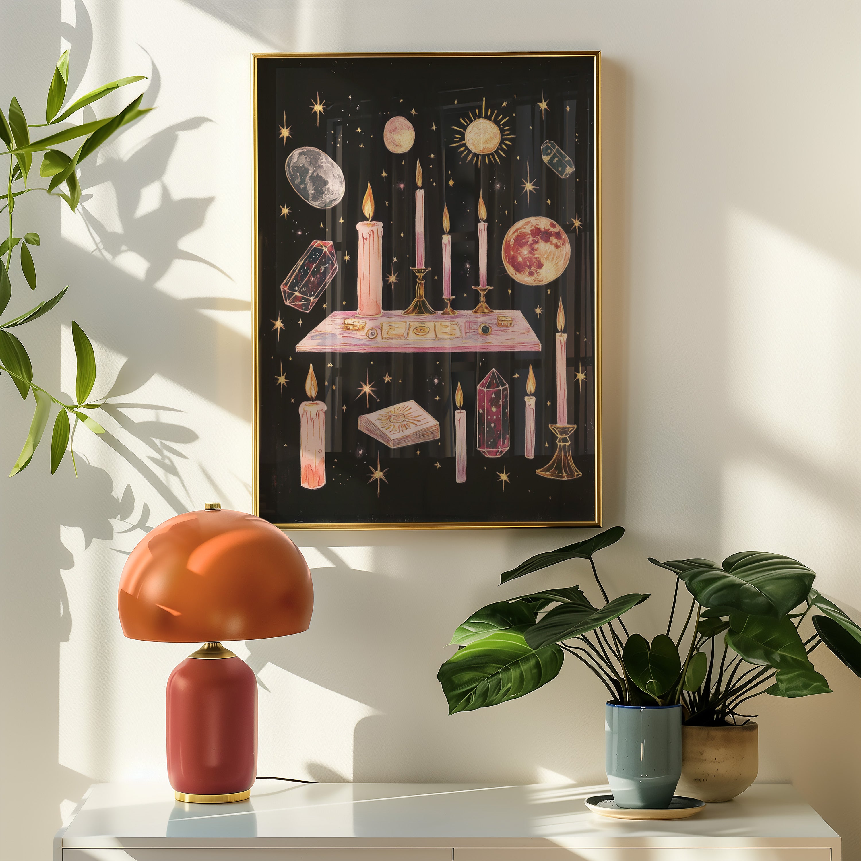 Mystic Altar – Candles & Crystals Cosmic Print - And A Little More