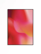 Red Pink Aura Gradient Print, Warm Abstract Wall Art, Orange Modern Decor Print