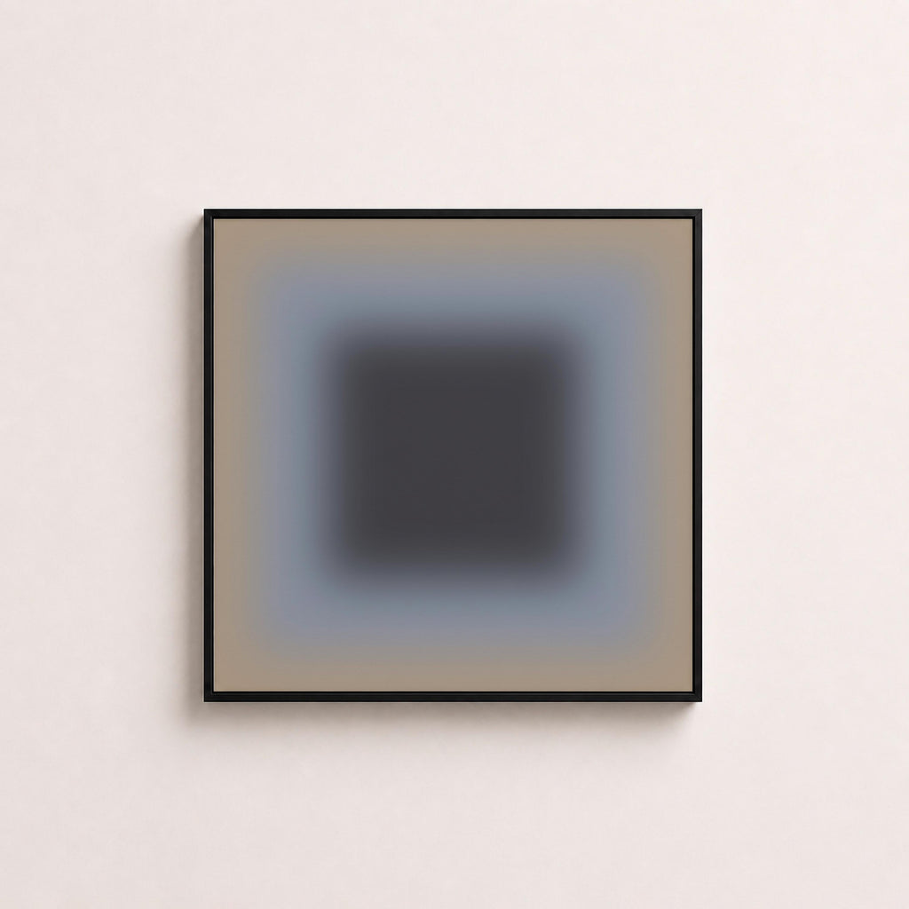 Neutral Gray Wall Art, Stone Moss Gradient Print, Minimalist Framed Wall Art, Canvas Print, Earthy Art