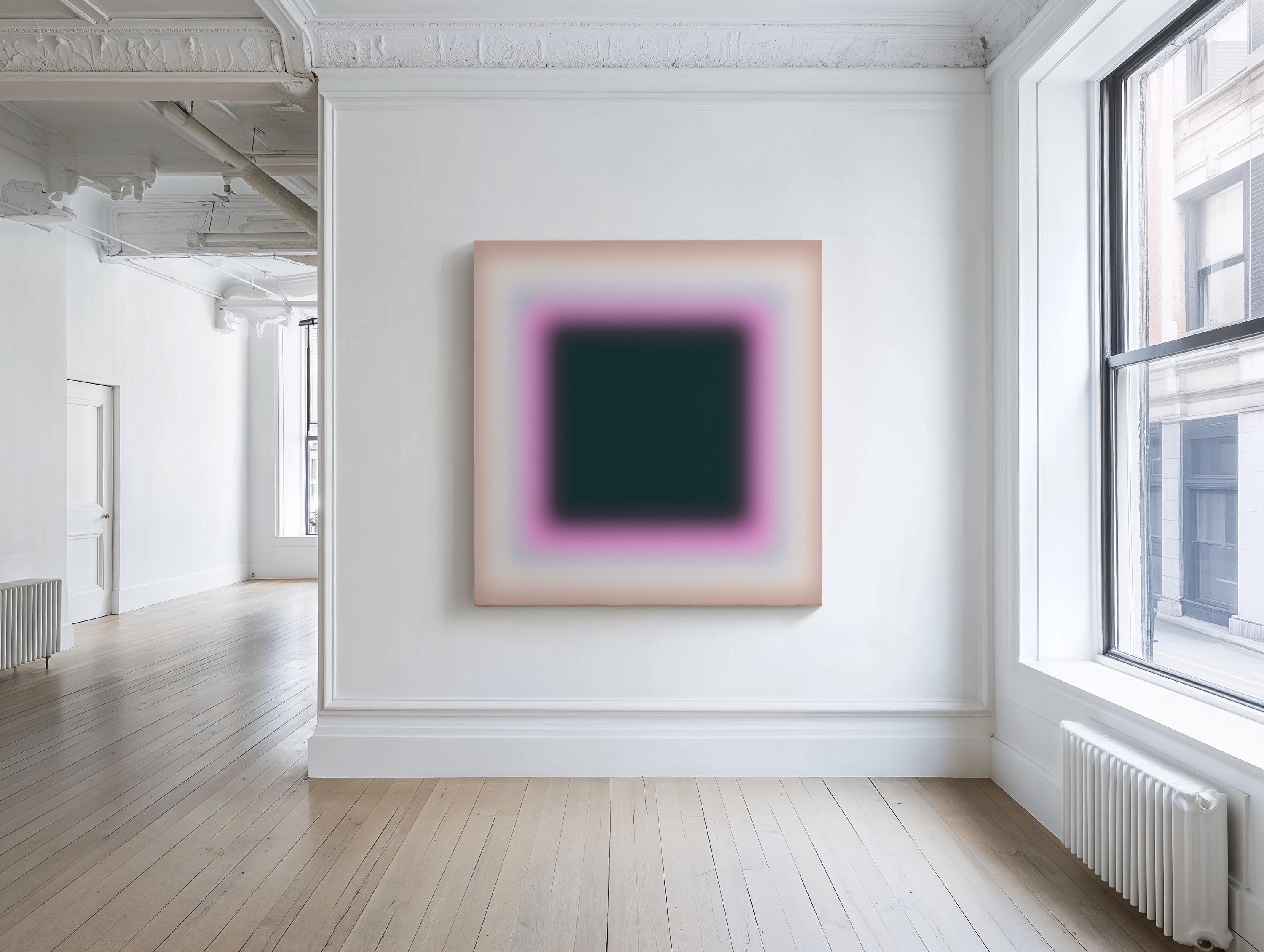 Dark Green Gradient Abstract Art Print, Minimal Modern Poster