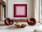 Burgundy Gradient Abstract Art Print, Modern Wine Red Wall Decor, Square Artwork