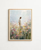 Jesus in Wildflower Field