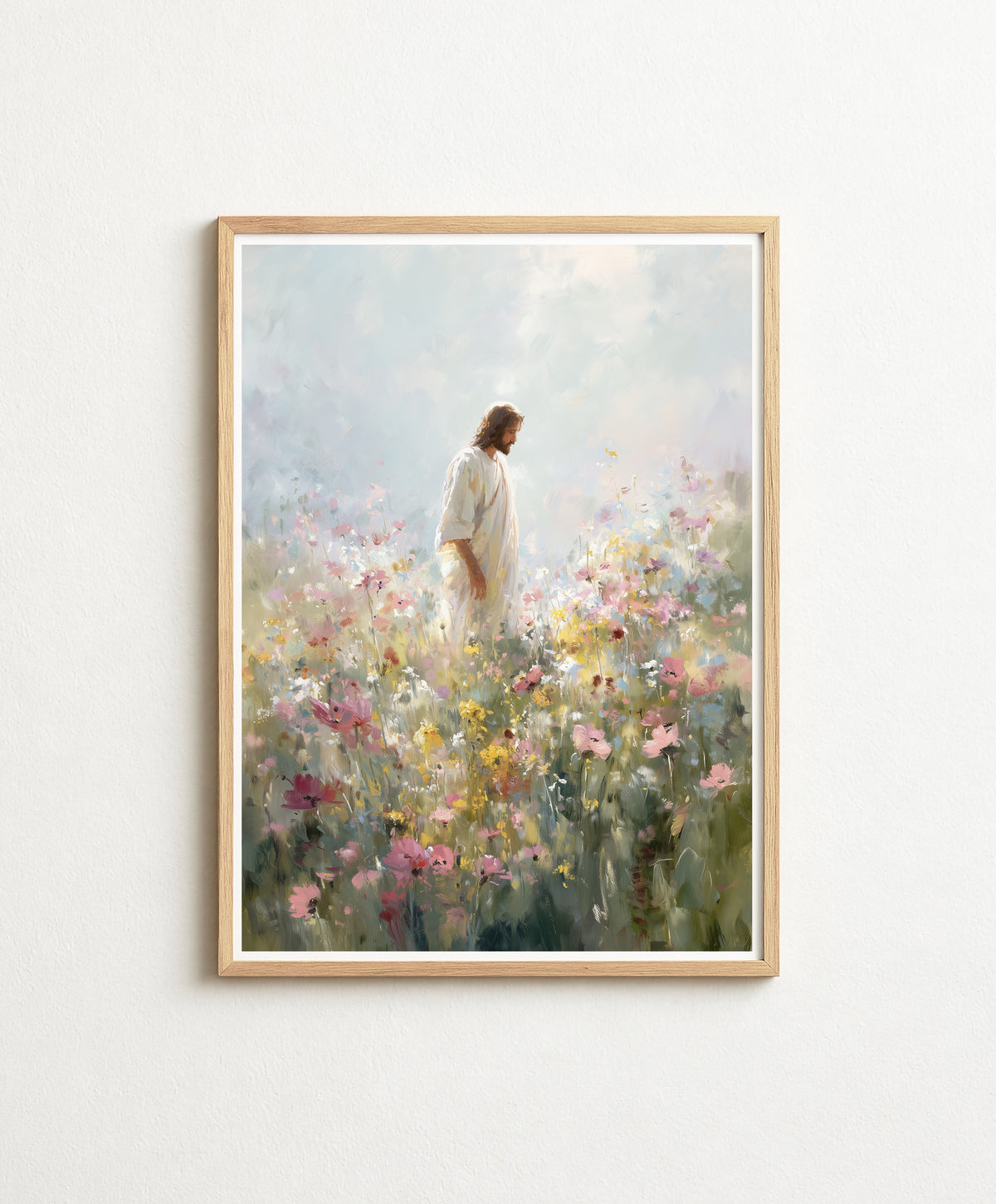 Jesus in Wildflower Field