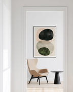 Neutral Abstract Shapes Print, Beige Organic Wall Art, Minimal Earth Tone Decor