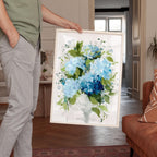 Hydrangea Wall Art Print, Botanical Flower Decor for Bedroom or Office