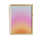 Pastel Sunset Gradient Print, Soft Abstract Wall Art, Pink Orange Blue Modern Decor