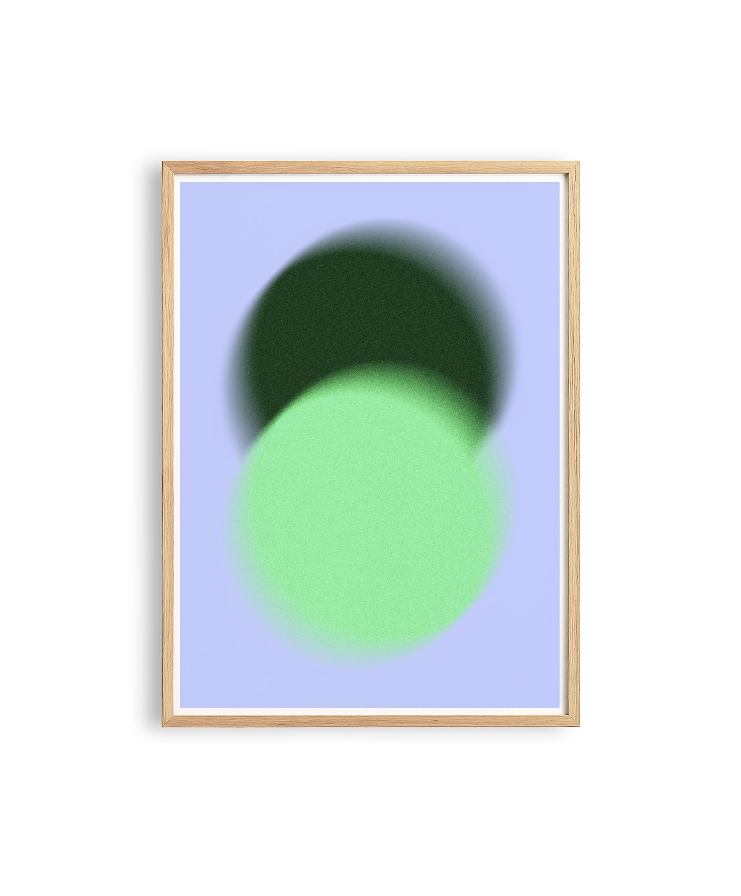 Green Gradient Abstract Art Print, Soft Blur Minimal Wall Decor, Modern Square Artwork