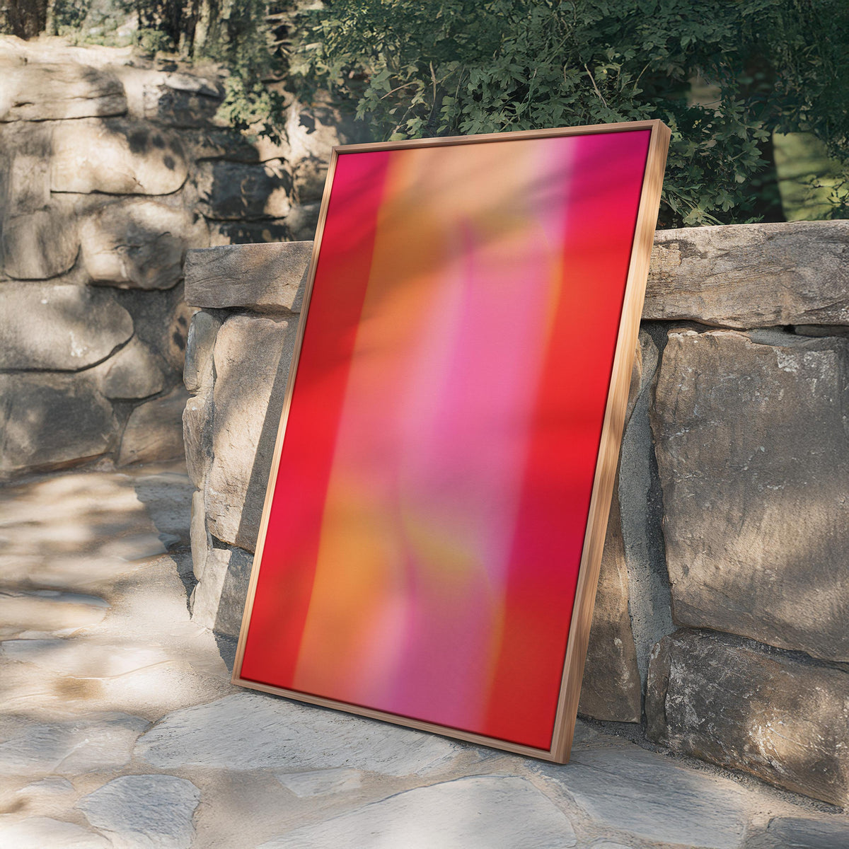 Red Pink Abstract Wall Art, Bold Gradient Print, Contemporary Color Field Art, Statement Modern Wall Decor, Vibrant Abstract Artwork