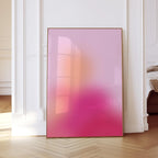 Pink Aura Gradient Print, Abstract Spiritual Wall Art, Soft Pastel Minimal Decor