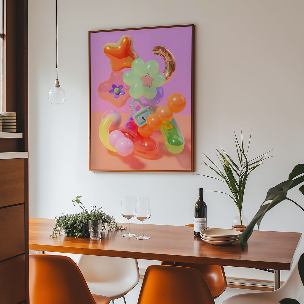 Colorful Y2K Pop Abstract Print - And A Little More