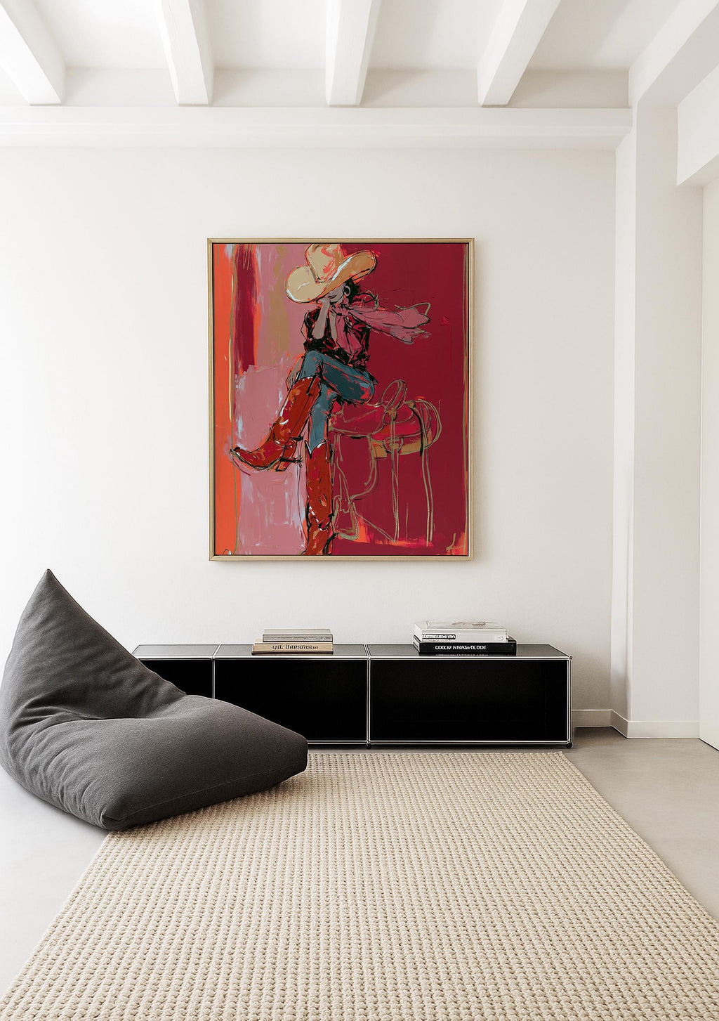 Cowgirl Wall Art, Western Art Print, Pink Rodeo Poster, Cowboy Boots Decor, Digital Download