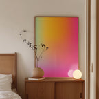 Pink Sunset Wall Art Printable, Soft Gradient Abstract Print, Modern Bedroom Decor, Minimal Aesthetic Poster