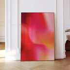 Red Pink Aura Gradient Print, Warm Abstract Wall Art, Orange Modern Decor Print