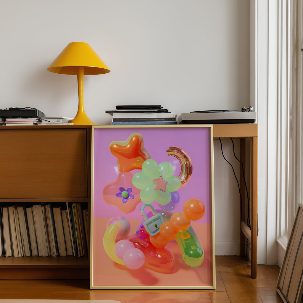 Colorful Y2K Pop Abstract Print - And A Little More