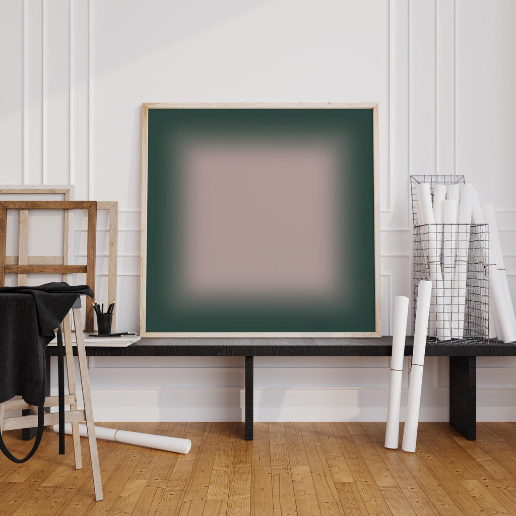 Earth Tone Wall Art Print, Sage Green Gradient Abstract, Minimal Modern Decor