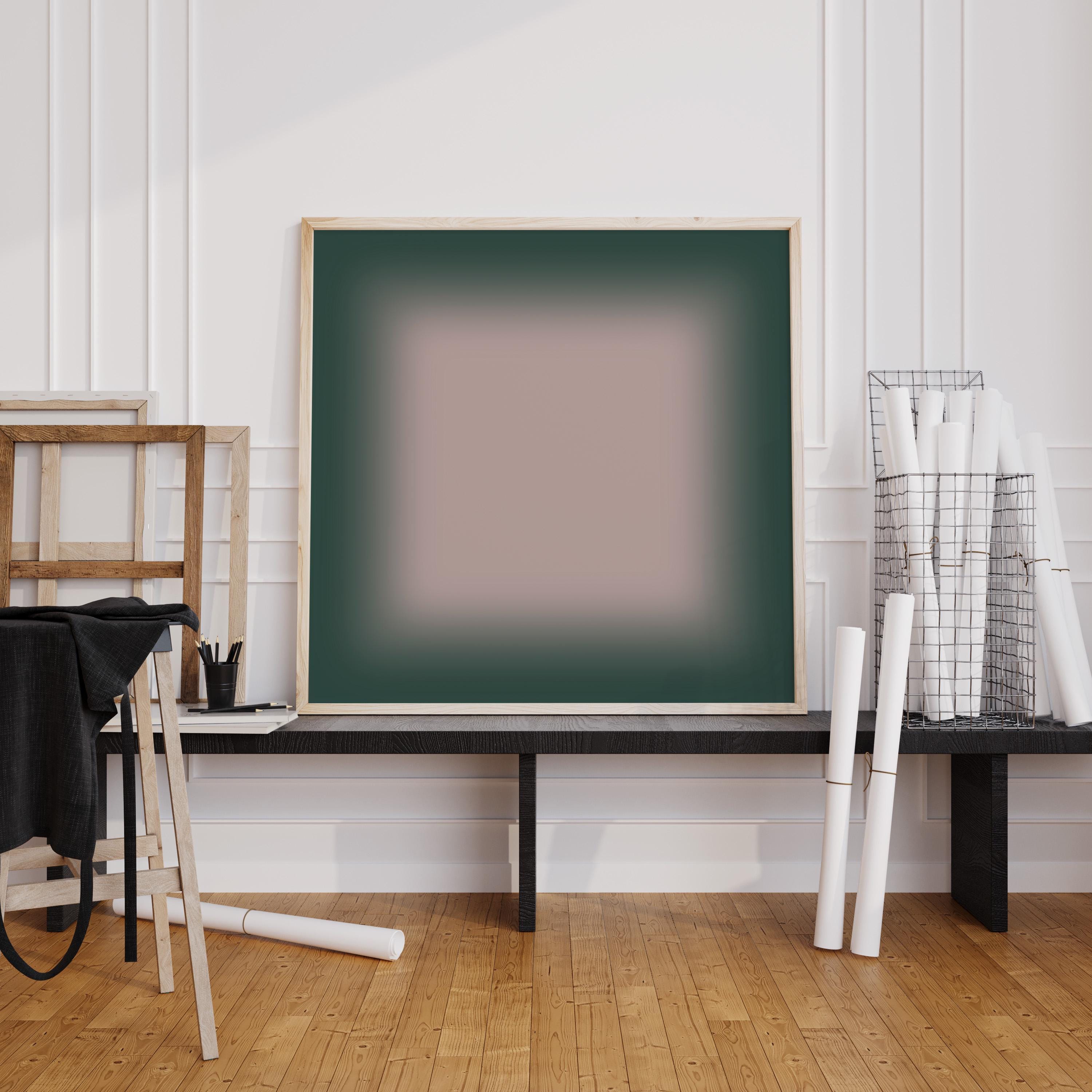 Earth Tone Wall Art Print, Sage Green Gradient Abstract, Minimal Modern Decor