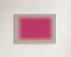 Pink Green Wall Art Print, Raspberry Sage Gradient, Horizontal Abstract Decor