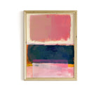 Pink Abstract Painting Print, Textured Brushstroke Wall Art, Modern Color Block Decor