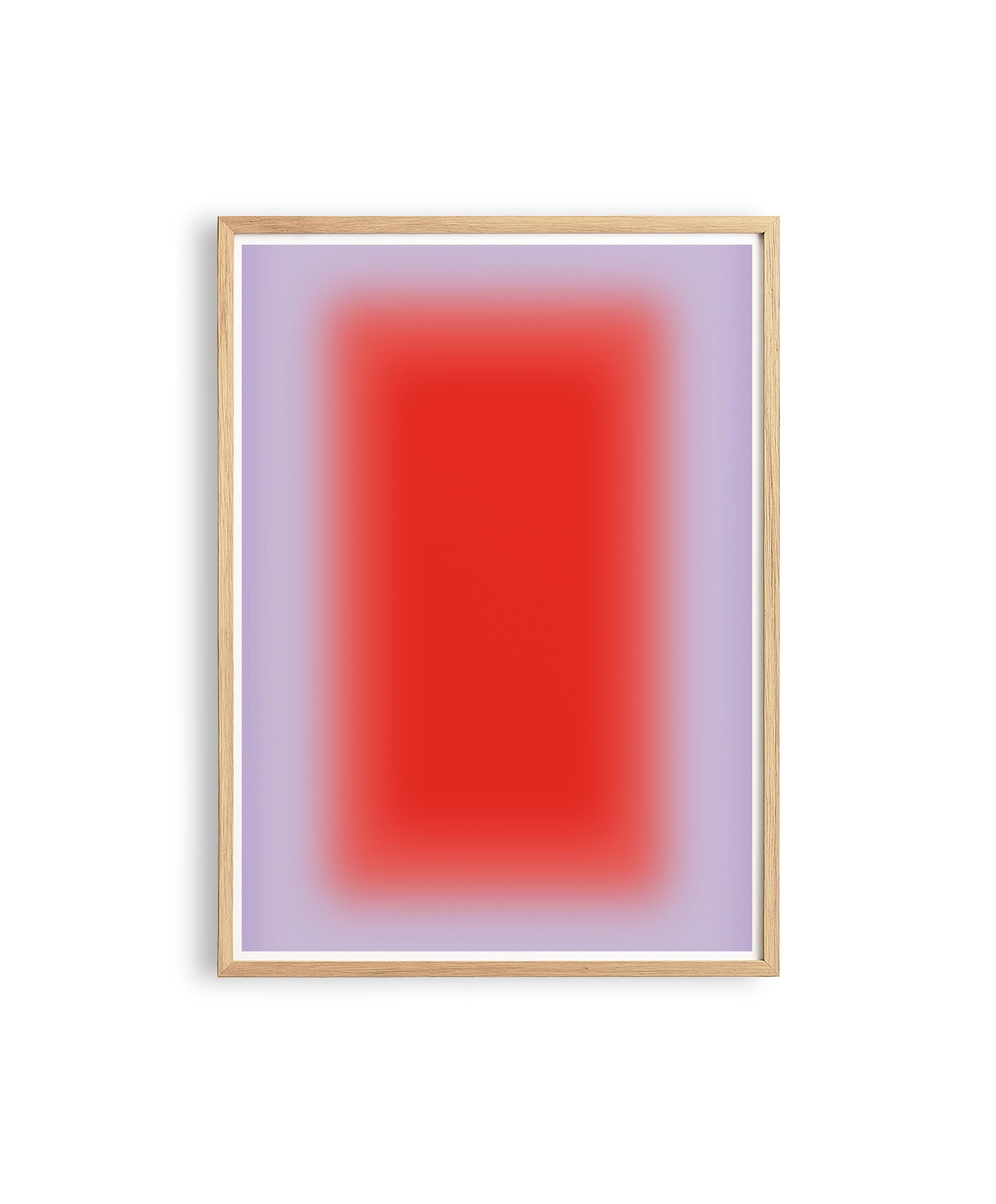 Orange Lavender Gradient Abstract Art Print, Modern Minimal Square Artwork