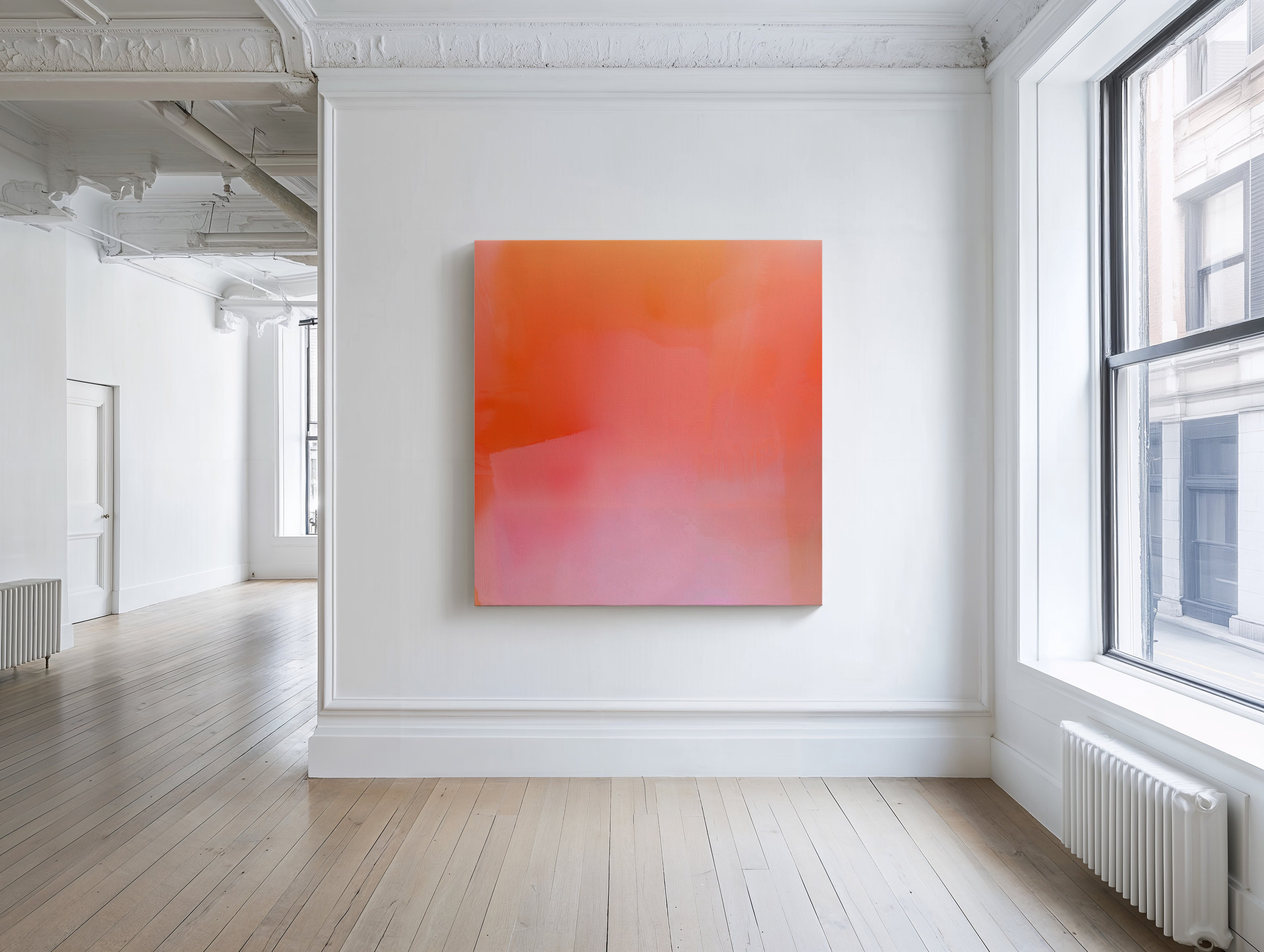 Orange Pink Abstract Wall Art